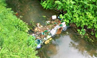 Albia unui râu din Cluj a devenit groapă de gunoi