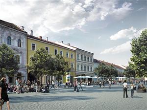 Arhitecţii vor o Piaţă a Unirii exclusiv pietonală. DEZBATERE ziuadecj.ro: cu sau fără maşini în centru?