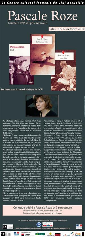Scriitoarea franceză Pascale Roze vine la Cluj