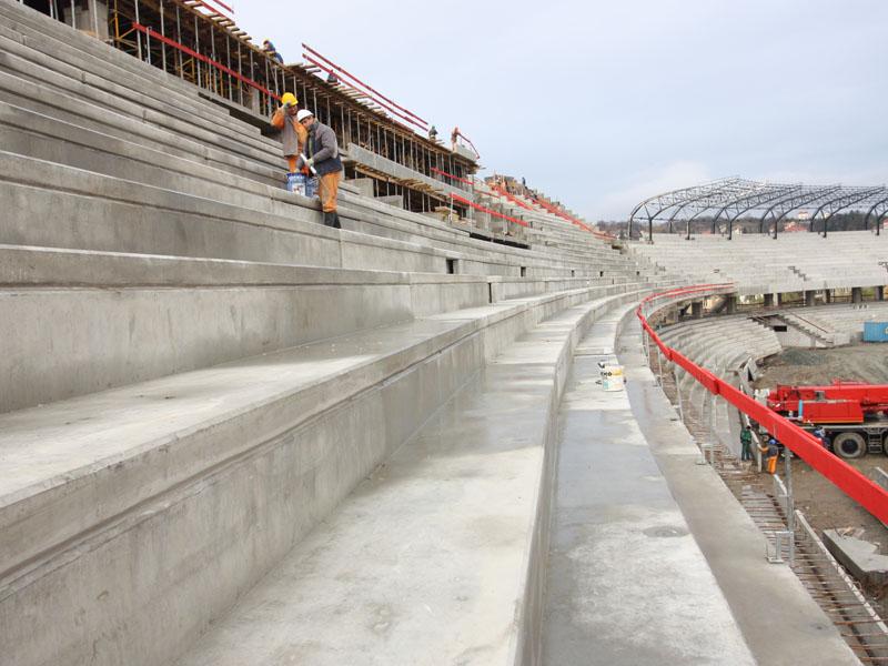 Balustrade la tribunele de pe Cluj Arena   
