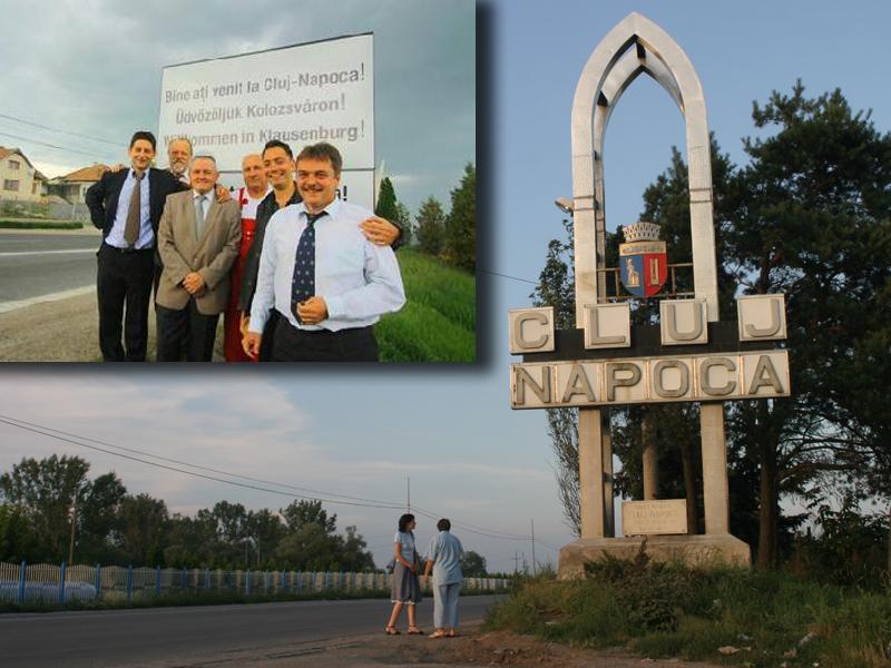 Uite plăcuţa, nu e plăcuţa la intrarea în Cluj   