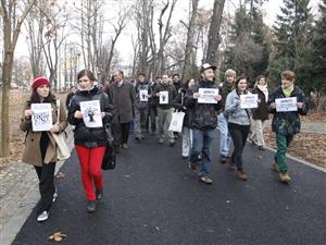Protest pentru copacii din Parcul Central   