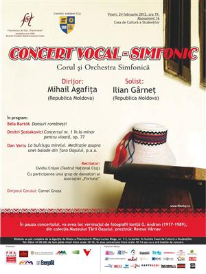 Concert vocal-simfonic, cu un solist din Sankt Petersburg, la Casa de Cultură a Studenţilor