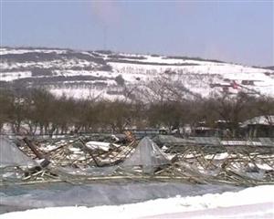 Sere distruse de zăpadă, la Dej VIDEO