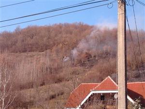 Incendiu de vegetaţie în Viile Dejului FOTO