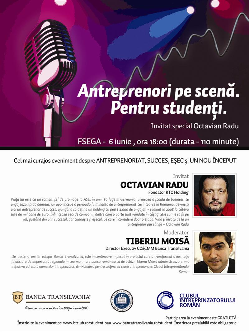 Studenţii clujeni învaţă să fie antreprenori de la omul de afaceri Octavian Radu