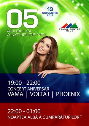 5 ani de Polus: concerte cu Vama, Voltaj şi Phoenix (P)