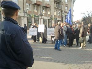 Protest anemic al sindicaliştilor clujeni FOTO / VIDEO