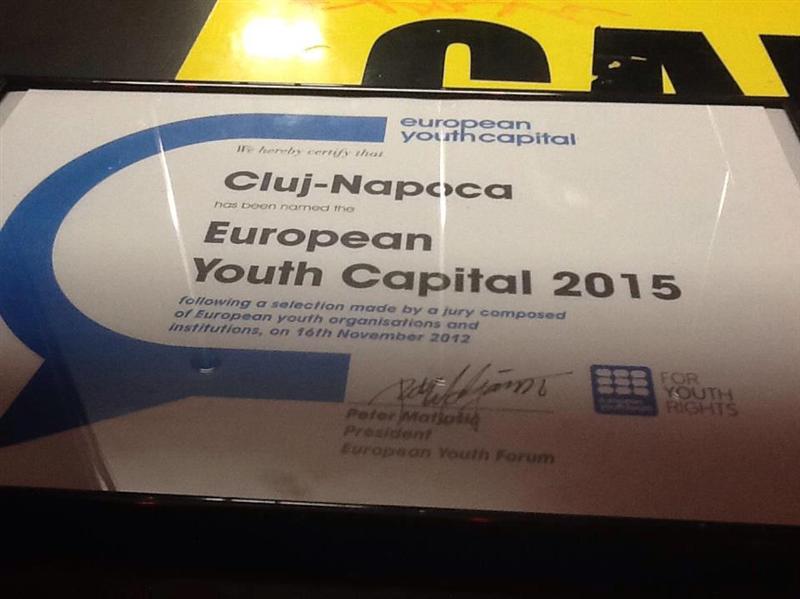 Cluj-Napoca va fi Capitală Europeană a Tineretului în 2015
