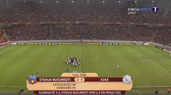 Steaua s-a calificat în optimile Europa League, după penalty-uri
