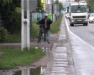 Pista de biciclete între Floreşti şi Cluj, de-a lungul drumului naţional VIDEO