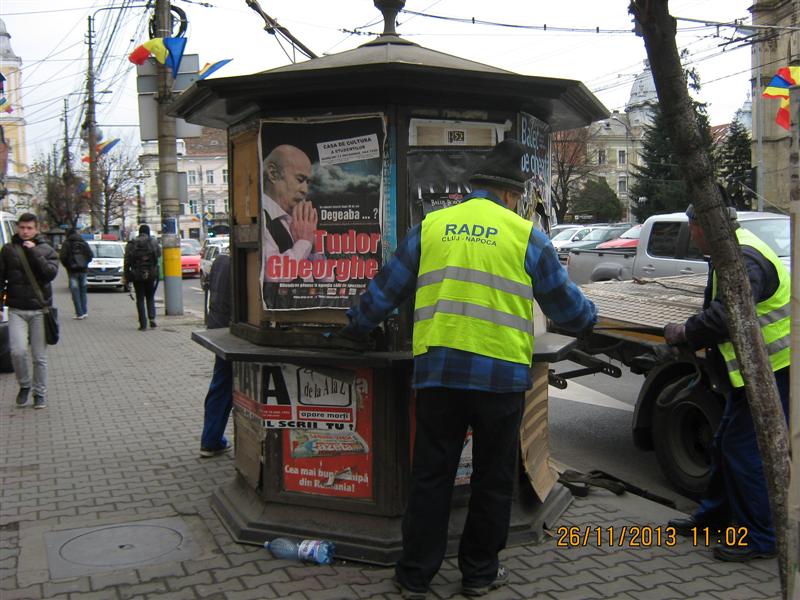 Mai multe gherete degradate, ridicate din centrul Clujului