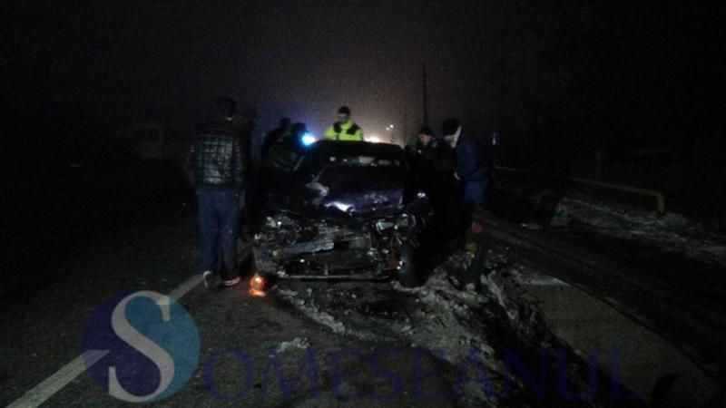 Accident cu patru mașini la ieșire din Dej VIDEO