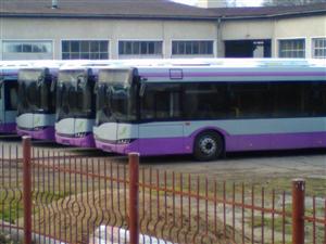 Primul autobuz mov în service: Temperaturile scăzute şi acţionarea greşită a butoanelor