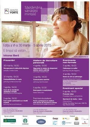 E timpul să vorbim: Săptămâna Sănătăţii Mintale, la Cluj