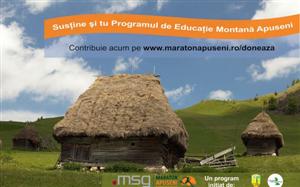 Donează pentru programul de educaţie montană din zonele rurale din Apuseni! Participă la Maraton! (P)