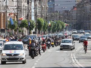 300 de motociclişti, în marş prin centrul Clujului