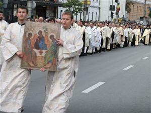 Procesiune de Rusalii, duminică, în centrul Clujului