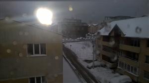 Iarnă la Cluj. După ploaie a venit zăpada