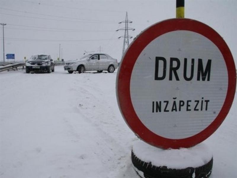 CNAIR: Anumite sectoare de drum ar putea fi închise, ca urmare a avertizărilor de ninsori și viscol prognozate