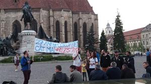 Protest în centrul Clujului, împotriva graţierii corupţilor