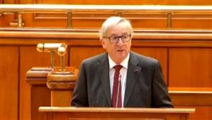 Juncker, primit de Grindeanu în scandările protestatarilor din Victoriei