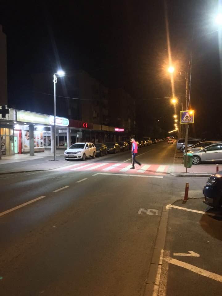 Prima trecere de pietoni suprailuminată din Cluj. În Grigorescu FOTO