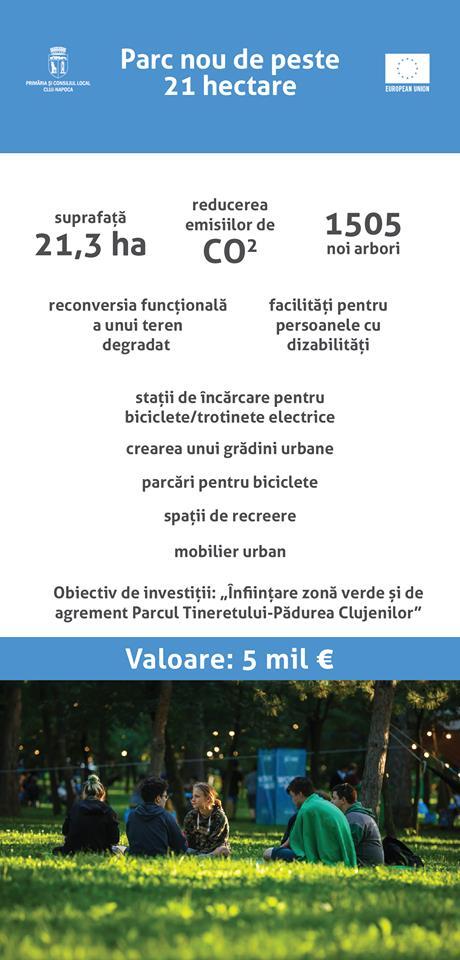 Cât costă să transformi o zonă degradată în cel mai mare parc al Clujului. Licitaţie lansată, investiţie europeană