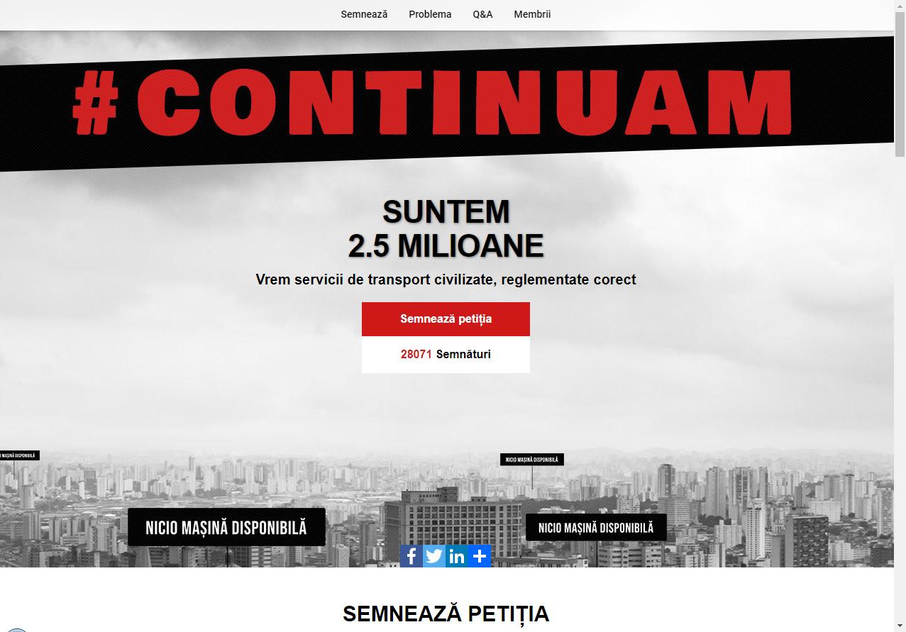 Uber, Clever şi Bolt, petiţie online pentru adoptarea unei Ordonanţe care să le reglementeze serviciile