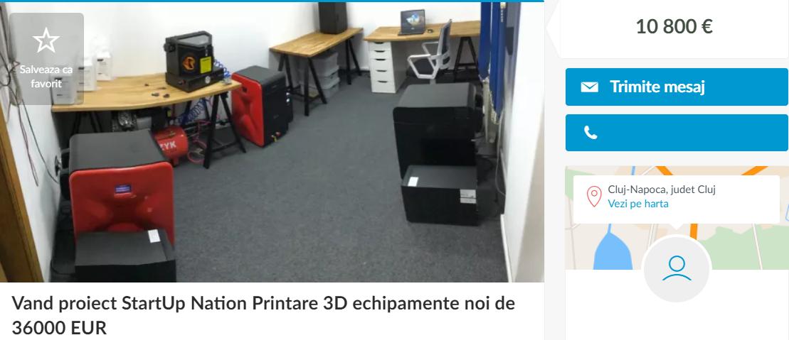 Proiecte Start-Up Nation, scoase la vânzare, la Cluj/ Ce afaceri sunt vândute şi de ce