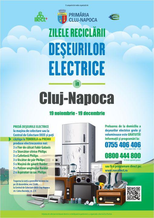 Campanie de colectare a deșeurilor electrice cu TOMBOLĂ la Cluj-Napoca. Cum se procedează și ce poți câștiga