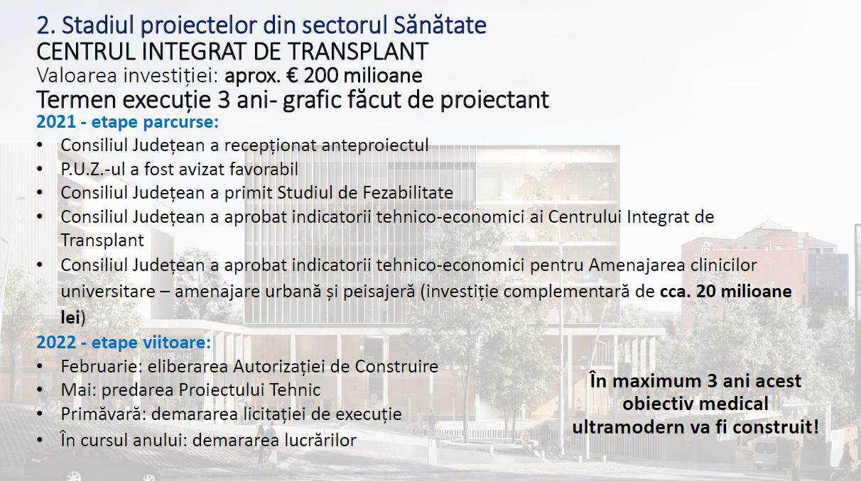 Bugetul JudețuluI Cluj pe anul 2022 a fost prezentat azi. Apa potabilă pentru zonele muntoase din județ, un spital de copii și un centru de transplant