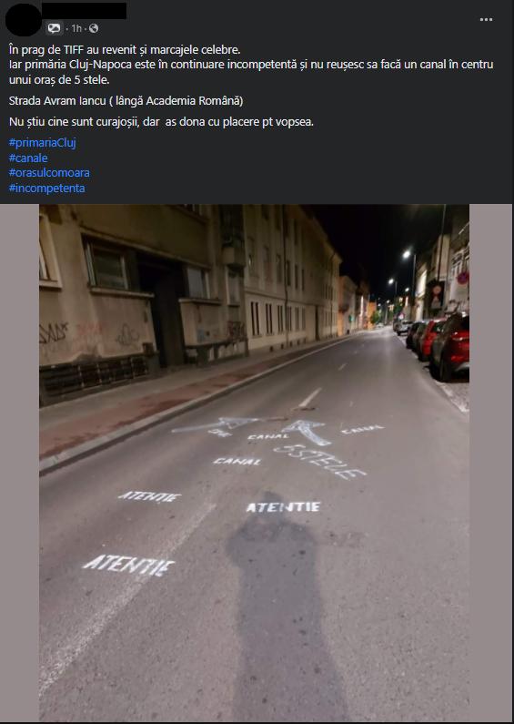 Primăria „trasă de urechi” de un cetățean: „Incompetenți și nu reușesc să facă un canal în centrul unui oraș de 5 stele”
