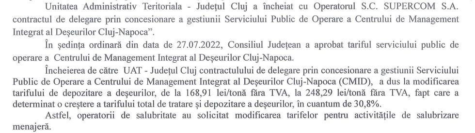 Primăria dă mai mulți bani la firmele de gunoi ca să nu crească facturile clujenilor