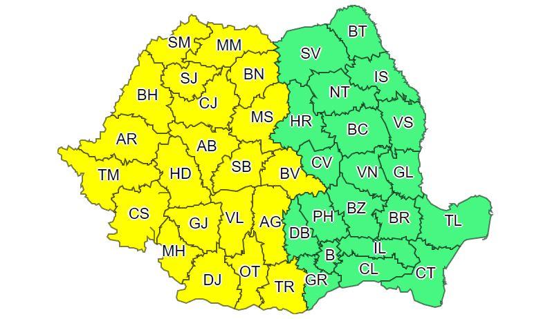 Weekend cu atenționări Cod Galben de CANICULĂ și FURTUNI la Cluj