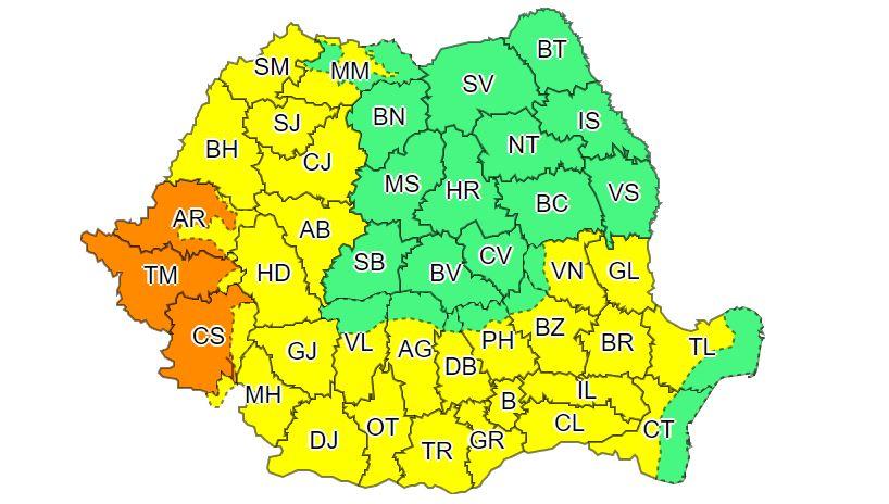 Weekend cu atenționări Cod Galben de CANICULĂ și FURTUNI la Cluj