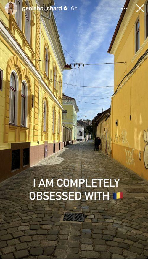 Tenismena Eugenie Bouchard, după o plimbare pe străzile din Cluj: "Abia am ajuns în România și sunt complet obsedată!"