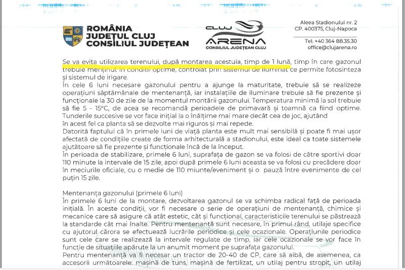 Nu se joacă o lună pe Cluj Arena după montarea noului gazon. Unde va disputa „U” meciurile de acasă?