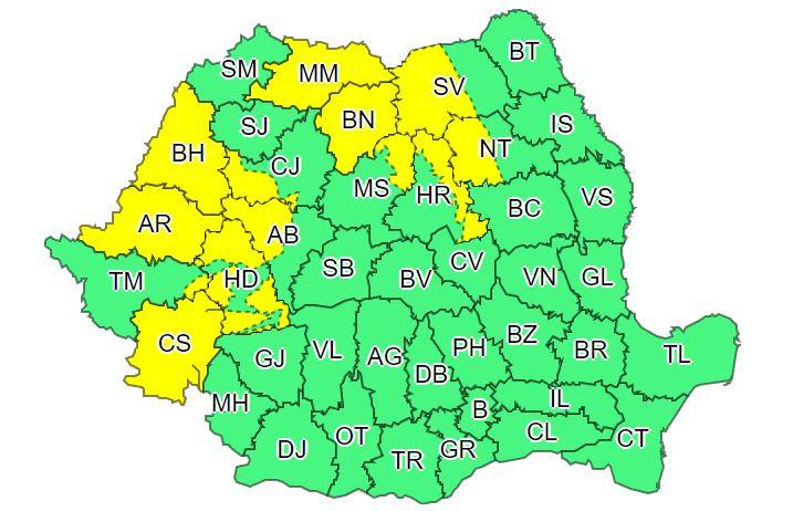 Weekend cu COD GALBEN la Cluj! Atenționare de ninsori şi viscol