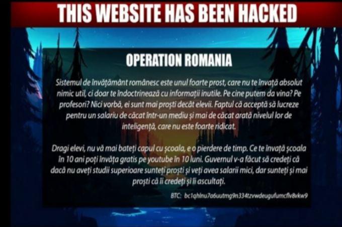 Site-ul Ministerului Educației, spart de hackeri: "Dragi elevi, nu vă mai bateți capul cu școala, e o pierdere de timp"