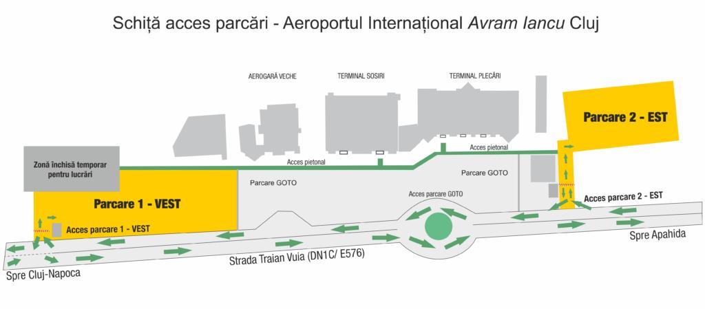 Peste 800 de locuri de parcare la Aeroportul Internaționa Cluj! Care sunt tarifele