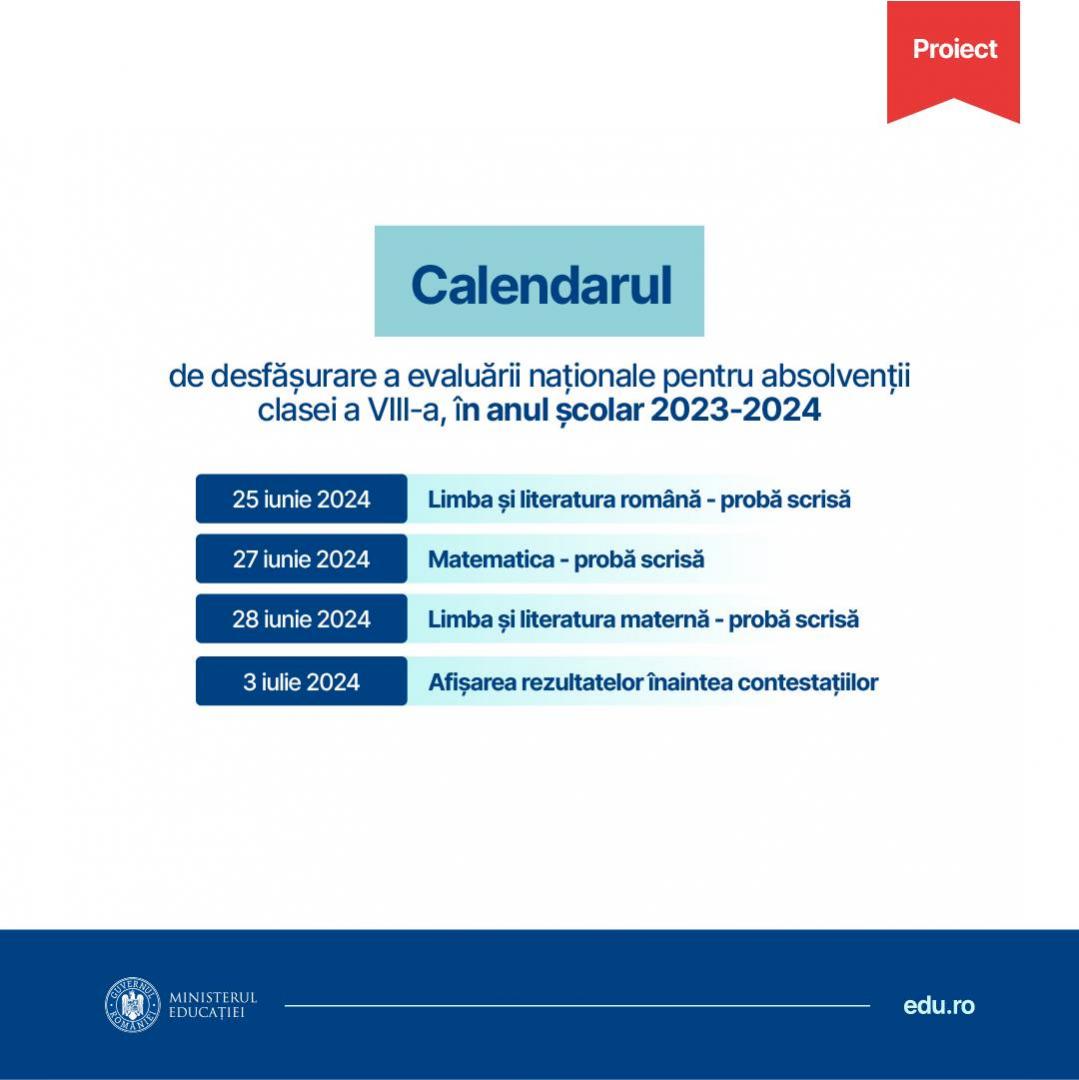 Când vor avea loc Evaluarea Națională și BAC-ul în 2024. Calendarul probelor, anunțat în dezbatere de Ministerul Educației