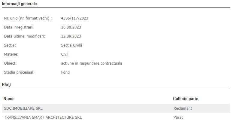 S-a încheiat un nou episod din „telenovela” Transilvania Smart City: Instanța a respins intrarea SDC Imobiliare în insolvență la cererea Realtopfarma