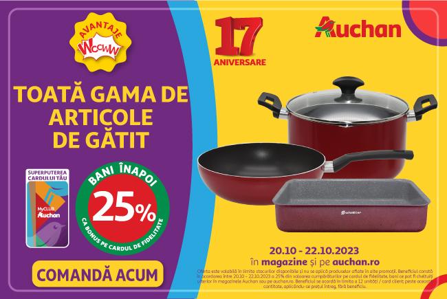 În acest weekend Auchan te așteaptă cu super oferte la piept de pui și articole de gătit!