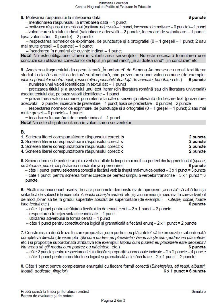Simulare BAC 2024. Subiectele la Limba și literatura română