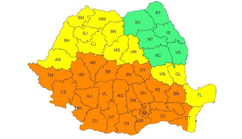 Alerte COD GALBEN și PORTOCALIU de CANICULĂ în România! Ce temperaturi vor fi în Cluj