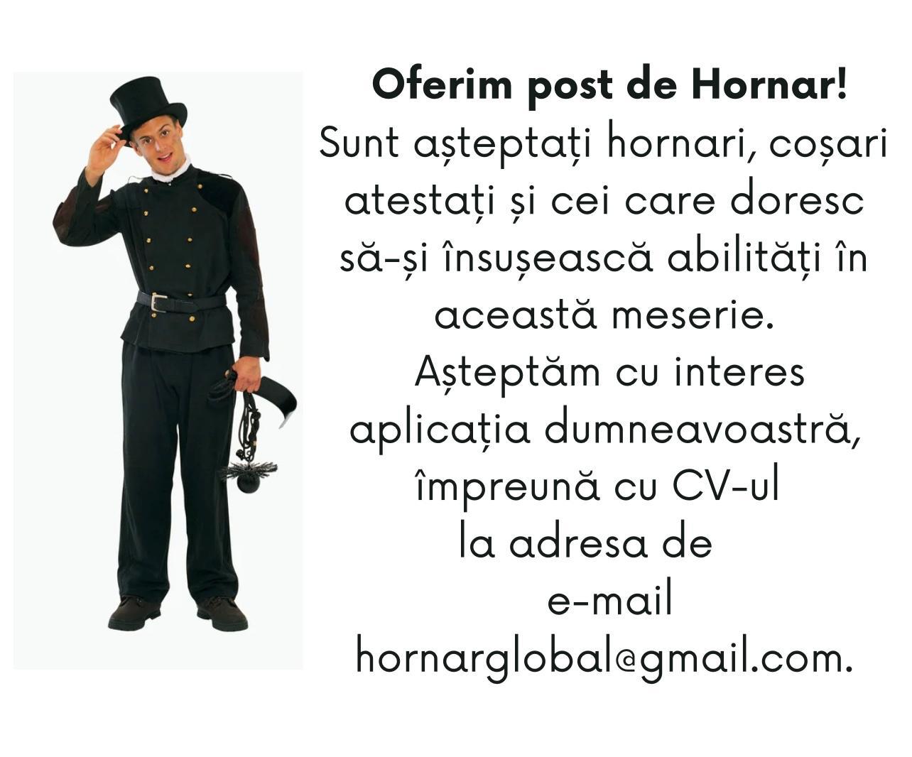 Anunț angajare Cluj. Se caută hornar!