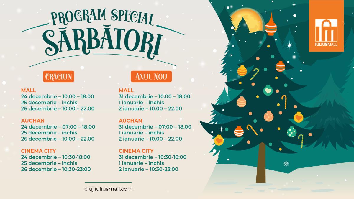 Program special de Crăciun și Revelion în proiectul Iulius Mall Cluj