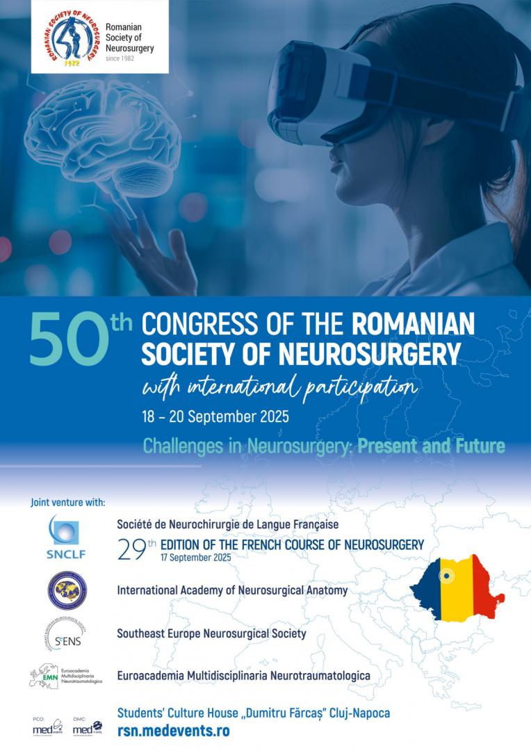 Medici de renume mondial vin la Cluj la cel de-al 50-lea Congres al Societăţii Române de Neurochirurgie