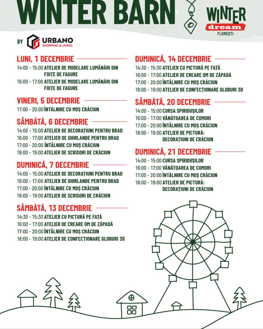 Program complet la Winter Dream Florești 2025. Lidia Buble, Feli, Rareș și zeci de artiști vor urca pe scena principală